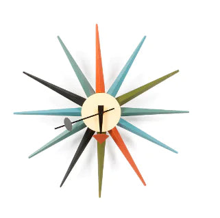 PLAYO™ Mid-Century Sunburst Wall Clock