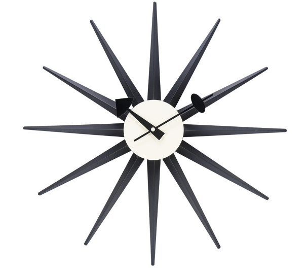 PLAYO™ Mid-Century Sunburst Wall Clock